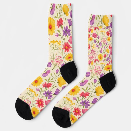 Floral Garden Crew Socks Sokken (Links)