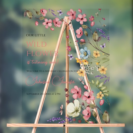 Floral Garden Decor with Butterflies (Neutraal)