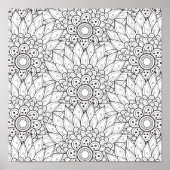 Floral Garden Doodle 2 Poster (Voorkant)