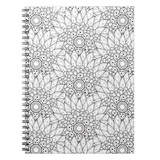 Floral Garden Doodle Notitieboek (Voorkant)