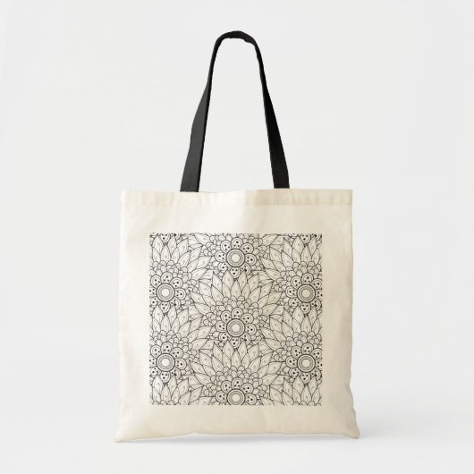 Floral Garden Doodle Tote Bag (Voorkant)