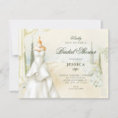 Floral garden dress bridal shower kaart (Voorkant)