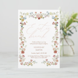 Floral Garden Easter Brunch Elegant Spring Family  Kaart