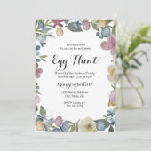 Floral Garden Easter Egg Hunt Kaart (Staand voorkant)