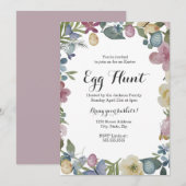 Floral Garden Easter Egg Hunt Kaart (Voorkant / Achterkant)