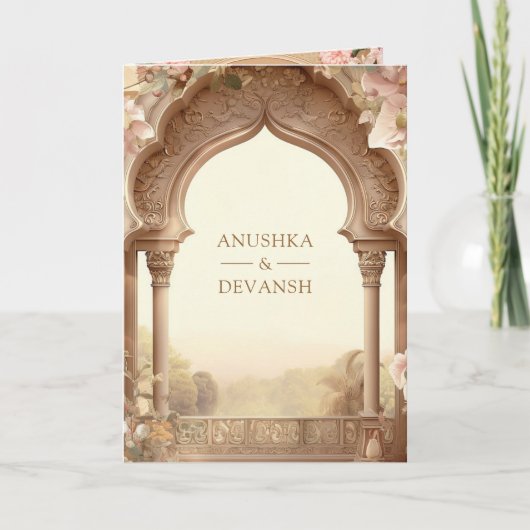 Floral Garden Elephants Indian Palace Wedding (Voorkant)