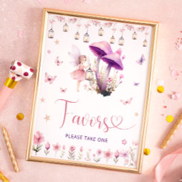 Floral Garden Fairy Favors Neem een Poster