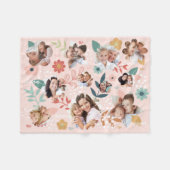 Floral Garden Flower Family Foto Lijst Collage Fleece Deken (Voorkant (Horizontaal))