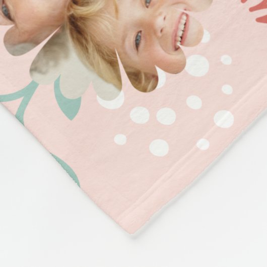 Floral Garden Flower Family Foto Lijst Collage Fleece Deken (Hoek)