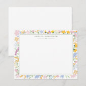 Floral Garden Frame Note Card Kaart (Voorkant / Achterkant)