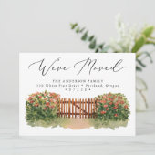 Floral Garden Gate Moving Aankondiging (Staand voorkant)