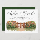 Floral Garden Gate Moving Aankondiging (Voorkant / Achterkant)