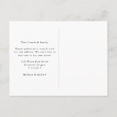 Floral Garden Gate Moving Aankondigingskaart (Achterkant)