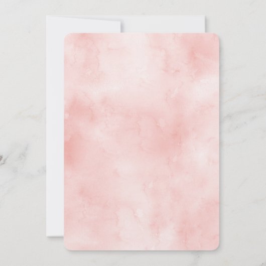 Floral Garden Girl eerste uitnodiging (Achterkant)