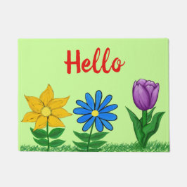  Floral Garden Green Deuren Deurmat