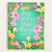 Floral Garden Green Planner (Voorkant)