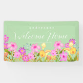 Floral Garden Green Welcome Home Spandoek (Horizontaal)