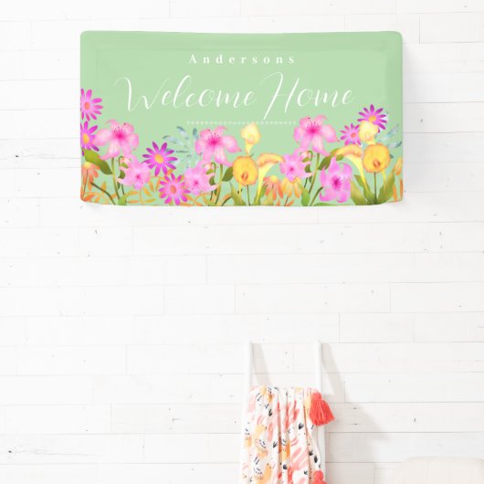 Floral Garden Green Welcome Home Spandoek (Insitu)