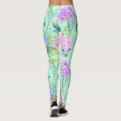 Floral Garden Hummingbird Dragonfly Butterfly Leggings (Achterkant)