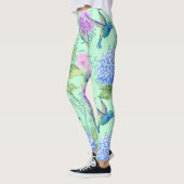 Floral Garden Hummingbird Dragonfly Butterfly Leggings (Links)
