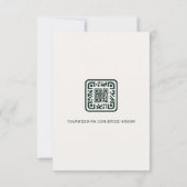 Floral Garden Huwelijksinfo QR Code Behuizing Kaar Kaart (Achterkant)