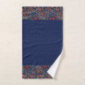 Floral Garden in Reds Border in Dark Blue Bad Handdoek (Handdoek)