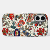 Floral Garden in Reds en Dark Blues Phone Case (Achterkant (horizontaal))