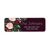 Floral Garden | Kerstfeestdag | ADRESETIKETTEN Etiket (Voorkant)