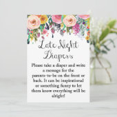 Floral Garden laat-nachtelijke game-teken 5x7 inch Kaart (Staand voorkant)