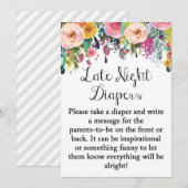 Floral Garden laat-nachtelijke game-teken 5x7 inch Kaart (Voorkant / Achterkant)