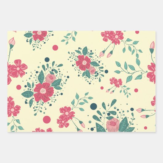  Floral Garden Matte Wrapping Paper (Voorkant 2)