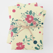  Floral Garden Matte Wrapping Paper (In situ)
