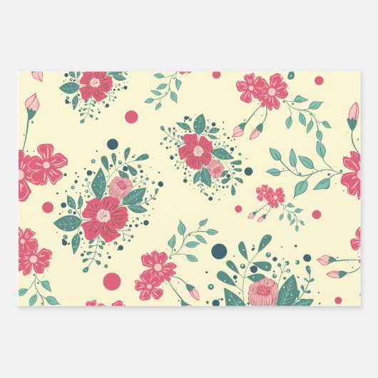  Floral Garden Matte Wrapping Paper (Voorkant)
