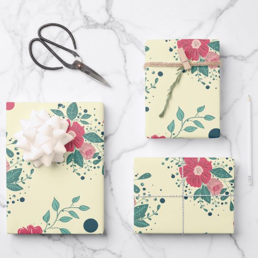  Floral Garden Matte Wrapping Paper (Voorkant)
