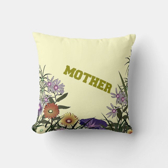 Floral Garden Moeder Cushion Kussen (Voorkant)