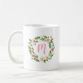 Floral Garden Monogram Koffie Mok Gift (Links)