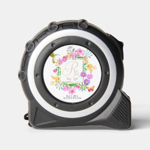 Floral Garden Monogram Wit Rolmaat