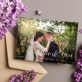 Floral Garden Paars Violet Lavender Hartelijk dank Bedankkaart