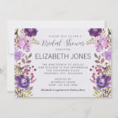 Floral Garden Paars Violet Lavender Vrijgezellenfe Kaart (Voorkant)