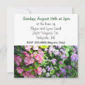 Floral Garden Party Invitation Kaart (Achterkant)