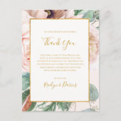 Floral Garden | Pastel Hartelijk dank voor uw ontv Briefkaart (Voorkant)