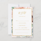 Floral Garden Pastel Song Request RSVP Card (Voorkant)