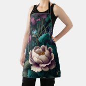  Floral Garden Peony Elegant roze violet Schort (Insitu)