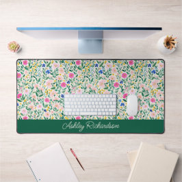 Floral Garden Personalized Desk Mat