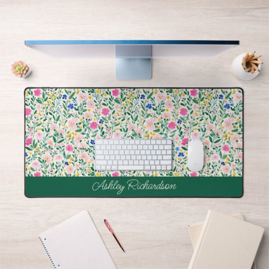 Floral Garden Personalized Desk Mat (Kantoor 1)