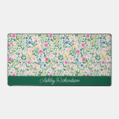 Floral Garden Personalized Desk Mat (Voorkant)