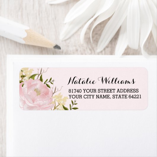 Floral Garden retour adreslabels Etiket (Insitu)