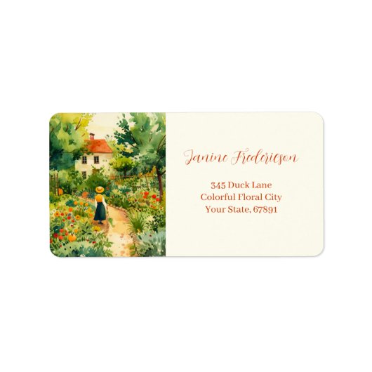  Floral Garden Retouradreslabels Etiket (Voorkant)