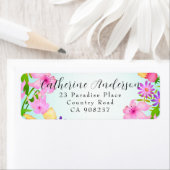 Floral Garden Retourlabel Etiket (Insitu)