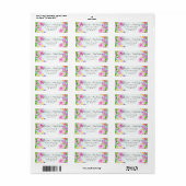 Floral Garden Retourlabel Etiket (Full Sheet)